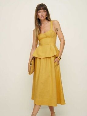 Reformation Golden Two-Piece Ensemble